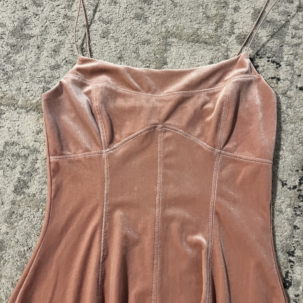 Urban Outfitters Pink Velvet Corset Strappy Mini Dress Balletcore Coquette S